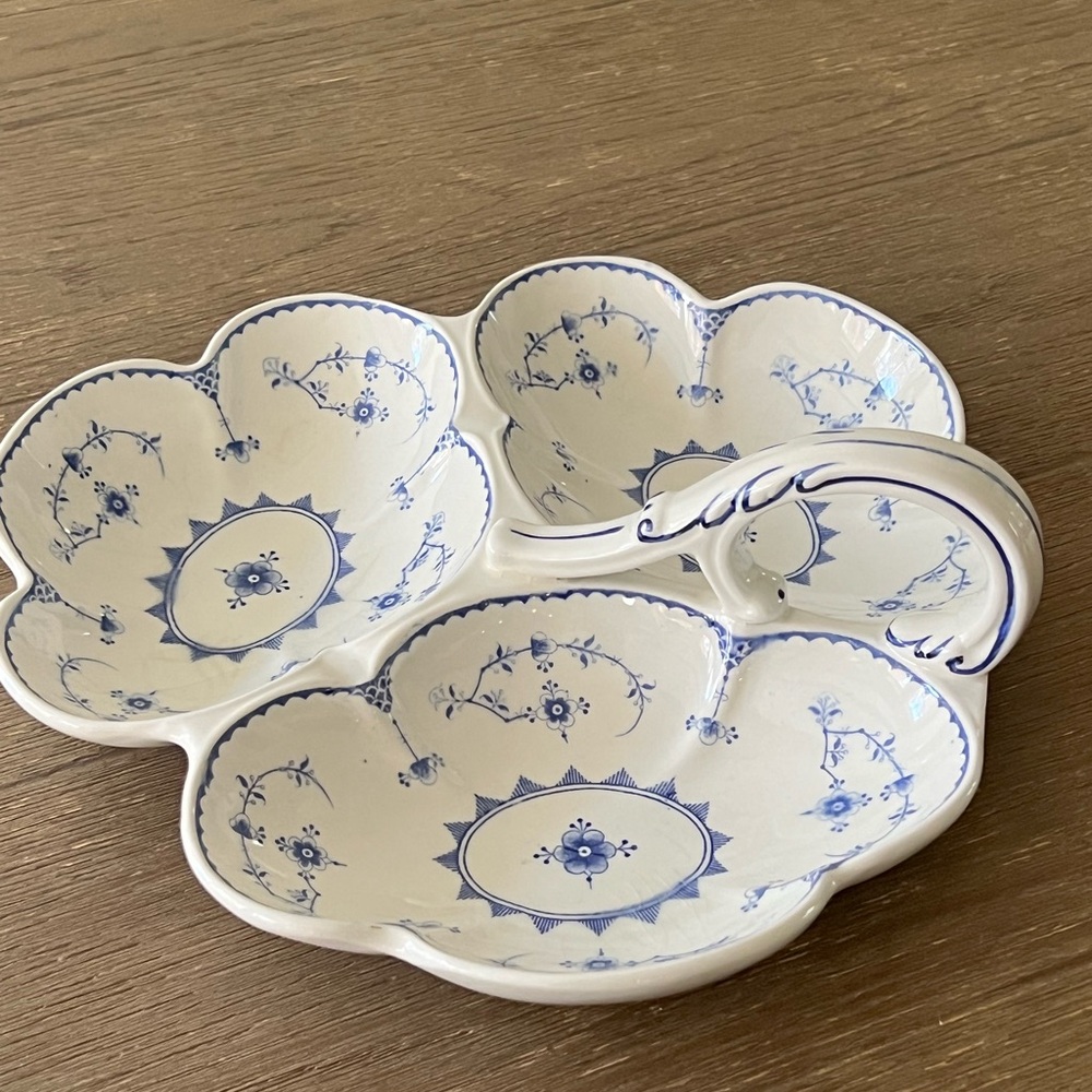 Royal Copenhagen Denmark Furnivals Limited Fluted Plain Cabaret Platter Dish